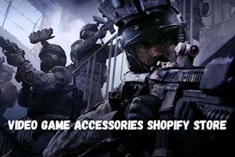 design gaming accessories shopify store video game shopify store dropshipping