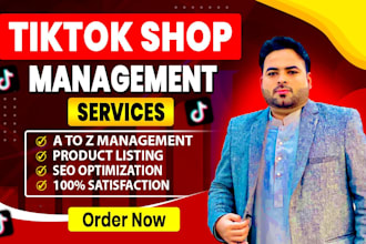 manage tiktok dropshipping store, tik tok shop VA, product listing, shop