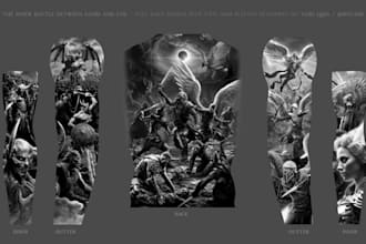 create a custom tattoo sleeve by a real tattoo artist