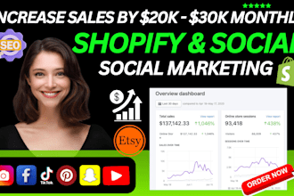 boost klaviyo shopify sales promotion social media marketing tiktok ads etsy SEO