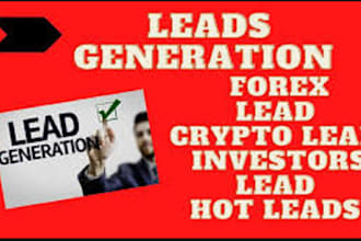 provide forex investor leads, crypto leads, email list, business and sales leads
