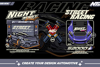 draw car vector illustration automotive tshirt design