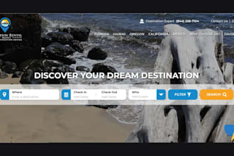 design a responsive vacation rental website with booking system