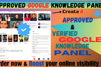 create an approved google  panel knowledgepanel for any category