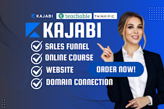 design kajabi website online course on teachable thinkific kajabi sales funnel