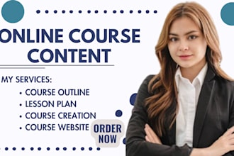 do online course creation, ebook writer, credit repair course, coaching program