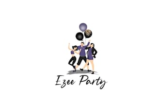 design enjoyable party mascot logo