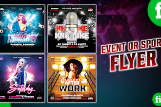 do custom flyer design and social media post for brand or event