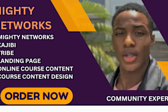 setup mighty networks community management for online course content platform