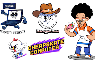 create doodle illustration logo and mascot