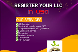 obtain an ein, itin, form an llc, or register for sales tax