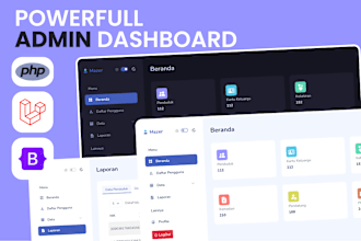 develop custom admin dashboard using laravel and bootstrap