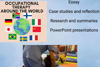 write occupational therapy case studies, essays, reflections and research