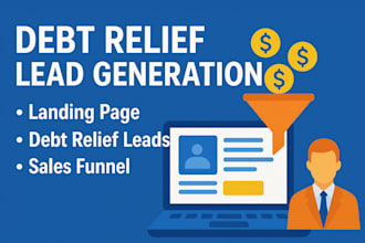 generate debt relief leads debt relief landing page debt relief website design