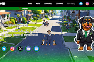 create crypto meme coin website and token presale website