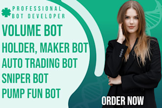volume bot, trading bot, ranker bot, telegram mini app on solana, base, ethereum