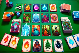 build 2d unity trading card game development tcg nft 2d card design pokemon game
