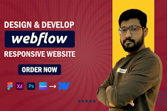 build webflow website or convert figma to webflow landing page