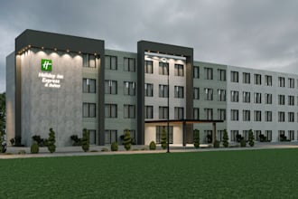 do 3d design house  commercial building, realistic render