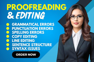 proofread, copy edit and edit your scientific manuscript or book