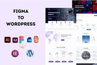 convert xd, psd or figma to wordpress or figma to elementor