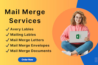 mail merge your list into letters, labels or envelopes