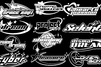 design a custom y2k streetwear logo or cyberpunk