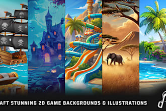 design custom 2d game environments and backgrounds