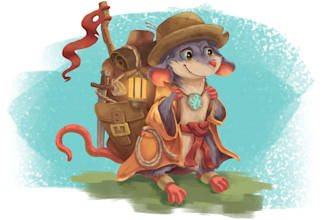 draw cartoon illustration for children story book and cover