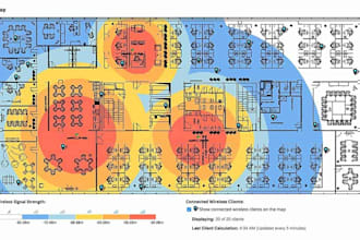 plan, design wifi and heatmap in ekahau pro or ibwave