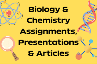 be your online biology chemistry tutor and help in assignments