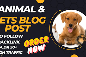 high quality backlink pets animal do follow guest post