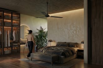 design interior with a tropical and balinese villa style