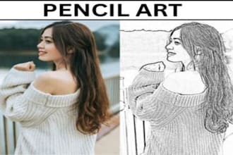 turn your photos into realistic pencil portraits professionally
