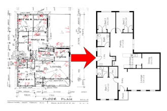 redraw floor plan for real estate agents and regular client