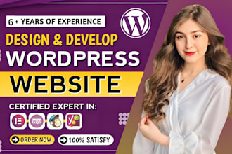 build responsive wordpress website design website development using elementor