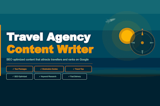 write SEO optimized website content for your travel agency