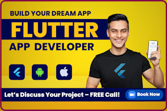 develop flutter mobile application, cross platform app developer
