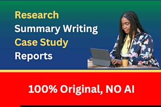 do case study analysis, research, and summary writing