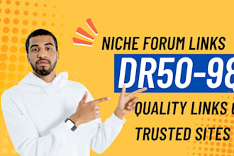 create niche blog comment and forum backlinks more dr50
