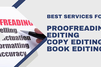 do proofreading and editing, proofreading, book editing