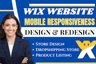 website redesign wix website design setup dropshipping store wix online store