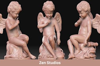 do custom 3d modelling, 3d sculptures for 3d printing, sculpture