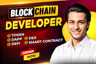 blockchain smart contract developer for token, web3 dapp, defi, dex, crypto bot
