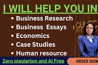 do business research, human resource, marketing, and case study analysis
