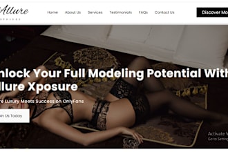 design onlyfans agency website, onlyfans modeling website, management website