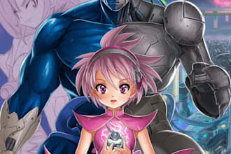 draw anime characters and original characters professionally