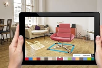 build virtual reality app, custom ai augmented reality app, webar, unity ar app