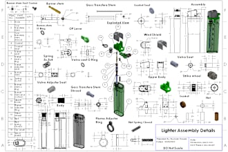 create 2d technical drawings, mechanical drawings and engineering drawings