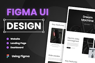 design a modern and responsive website UI UX and landing page in figma